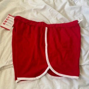 NWT Red Track Shorts - L